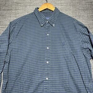 Ralph Lauren Button Up Shirt Men's XL Plaid Blue Green Long Sleeve